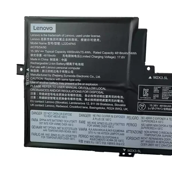 Bateria para notebook LENOVO L22D4PA5 L22C4PA5 L22M4PA5 - Image 3