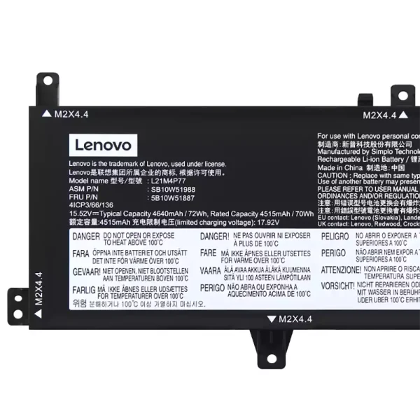 Bateria para notebook LENOVO L21M4P77 L21D4P77 - Image 3