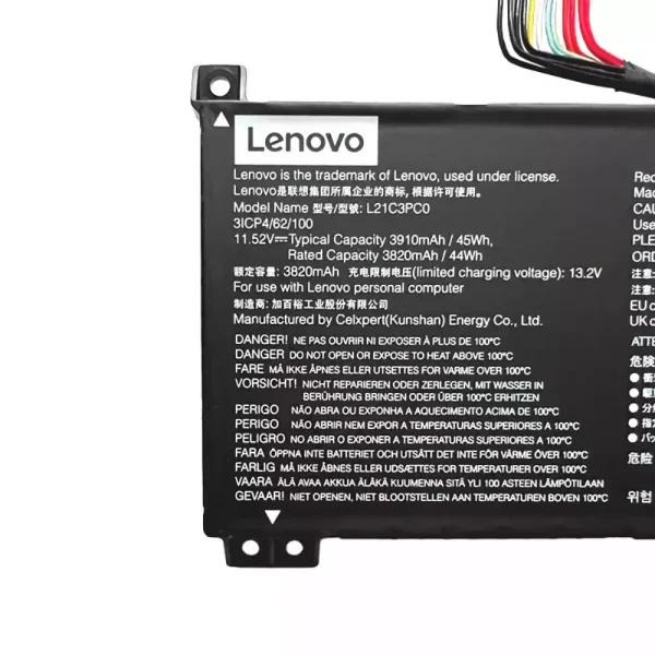 Bateria para notebook Lenovo L21C3PC0 L21D3PC0 L21L3PC0 L21M3PC0 - Image 4