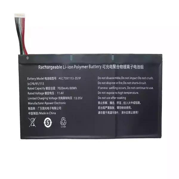 Bateria para notebook AEC7591113-3S1P