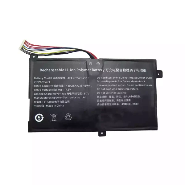 Bateria para notebook AEC578571-2S1P-N,AEC578571-2S1P