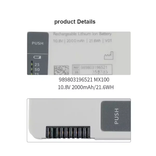 Bateria nova para Philips IntelliVue X3,MX100,MX700 - Imagem 4