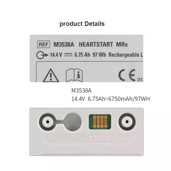 Bateria nova para PHILIPS HeartStart MRx M3538A M3535A M3536A M3535-60992 - Imagem 3