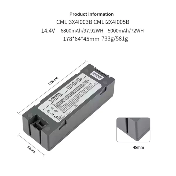 Bateria nova para COMEN CMLI2X4I005B CMLI2X4I002B - Imagem 3
