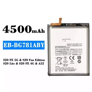 Bateria EB-BG781ABY para Samsung Galaxy A52/S20 FE 5G/S20 Fan Edition/S20 Lite/S20 FE 4G