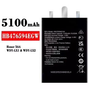Bateria HB476594EGW para HUAWEI Honor X6A