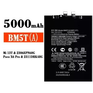 Bateria BM5T para Xiaomi Mi 13T / Poco X6 Pro