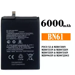 Bateria BN61 para Xiaomi POCO X3