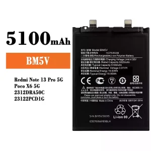 Bateria BM5V para Xiaomi Redmi Note 13 Pro 5G / Poco X6 5G