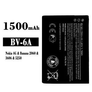 Bateria BV-6A para Nokia Banana 2060 / 3606 / 5250