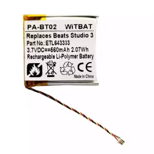 Bateria nova para Beats Solo AEC643333,ETL643333