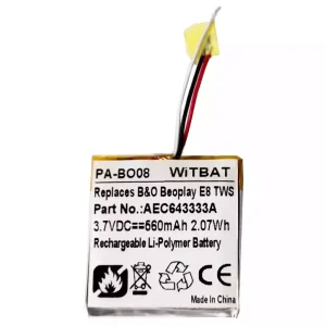 Bateria nova para B&O B'eoplay E8, Be'oplay E8 TWS Case,AEC643333A