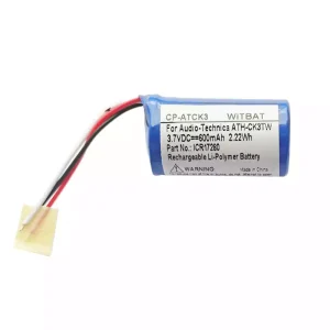 Bateria nova para Audio-Technica ATH-CK3TW estojo de carregamento,ICR17280