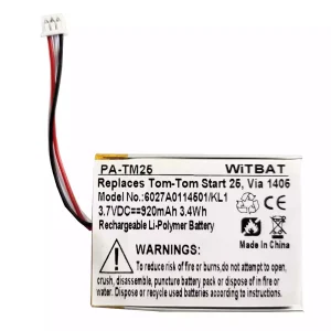 Bateria para TomTom Via 135,Via 1405,Via 1435T,Via 1505,Via 1535T