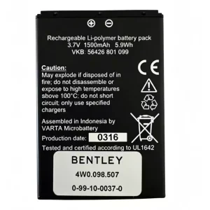 Bateria para BENTLEY 56426 801 099,4W0.098.507